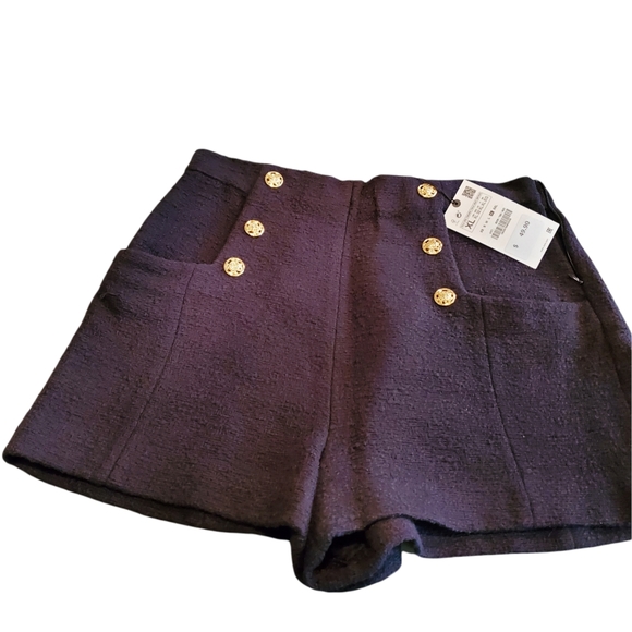 Zara Pants - NWT  Zara tweed high waisted shorts sz xl